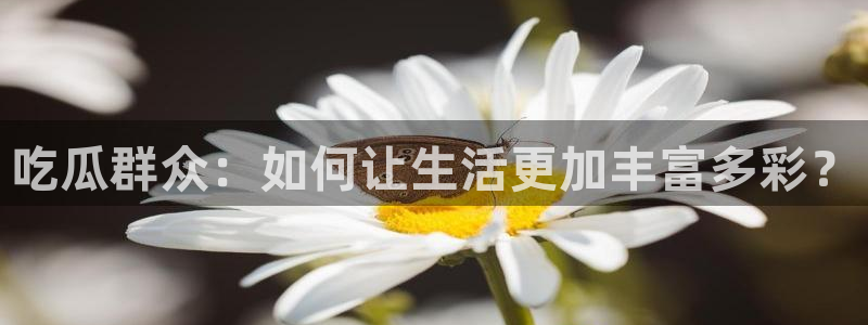 51吃瓜热门吃瓜:吃瓜群众:如何让生活更加丰富多彩?